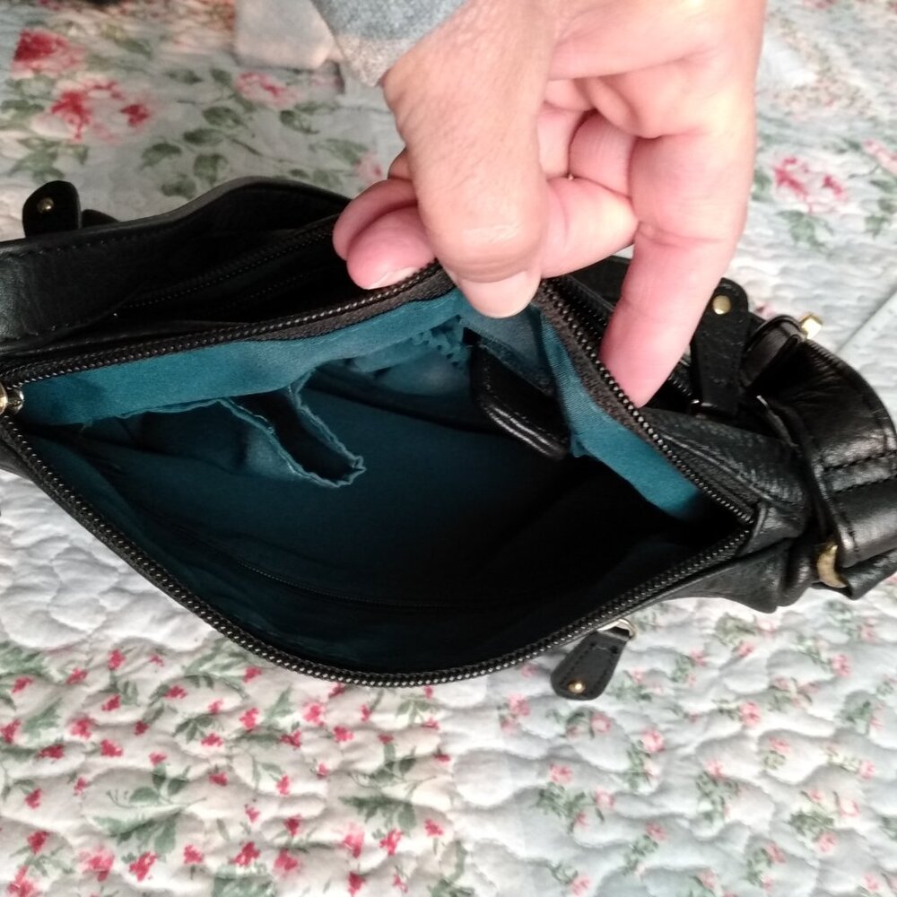 Black leather stone mountain bag - Picture 6 of 16